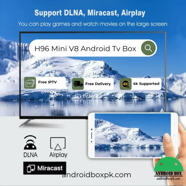 H96 Mini V8 Smart Android Tv Box Rockchip with 8Gb & 128Gb - Image 7