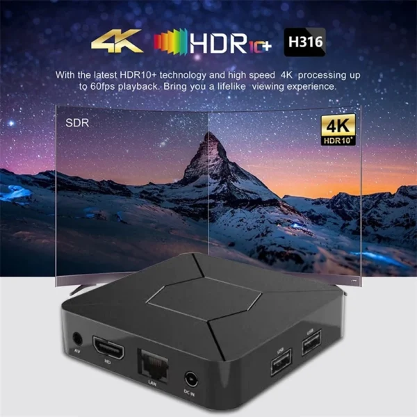 Q5 Android Smart TV Box Android 11 Amlogic S905L3 2GB 8GB HDR10 2.4G 4K ATV Display - Image 3