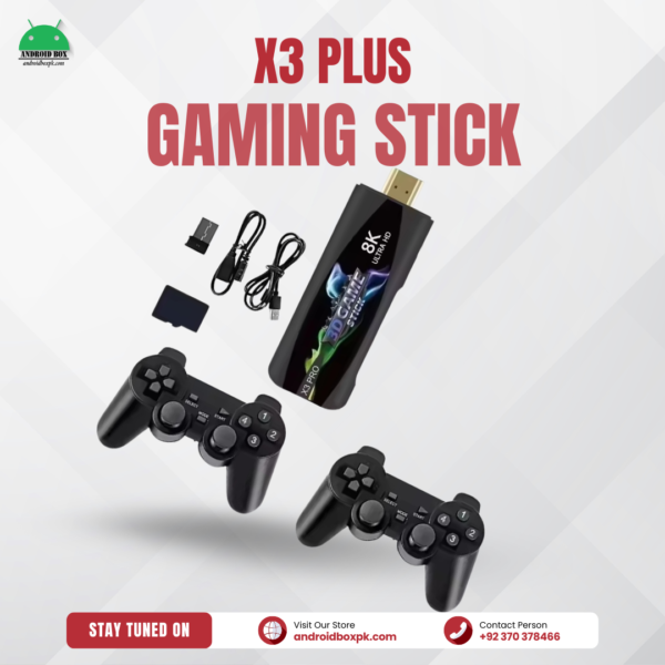 X3 Plus Gaming Stick - Android 12 Retro 4K Console with Dual Wireless Controllers - Image 6