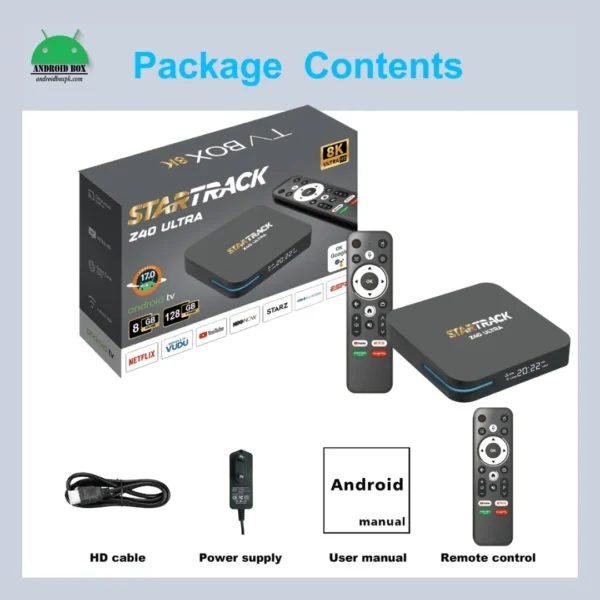 Star Track Z40 Ultra Android TV Box – 8GB RAM, 128GB ROM Google Voice Assistant - Image 3
