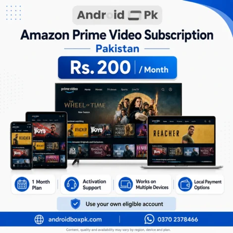 Amazon Prime Video Subscription in Pakistan – 1 Month for Just Rs. 200