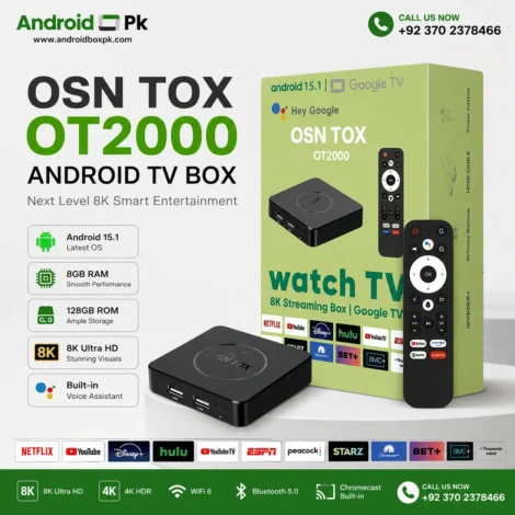 OSN TOX OT2000 Android TV Box 15.1 – 8GB RAM 128GB ROM