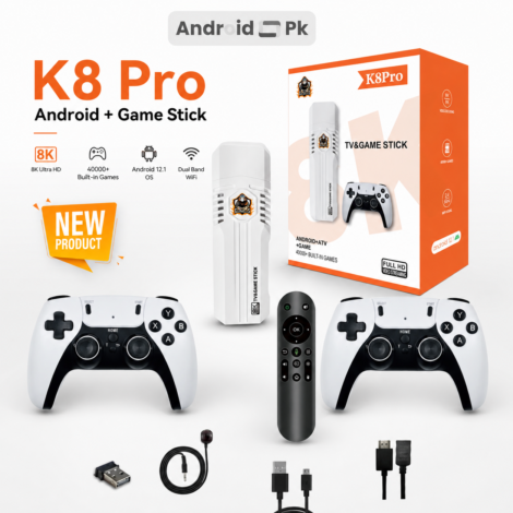 K8 Pro Android Plus Game Stick 64GB Retro Game Console with 40,000+ Games