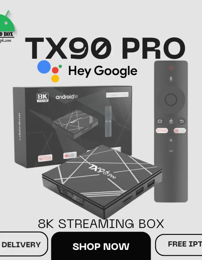 TX90 Pro Android TV Box – 8GB RAM 128GB ROM – Android 13 – Google Voice Assistant