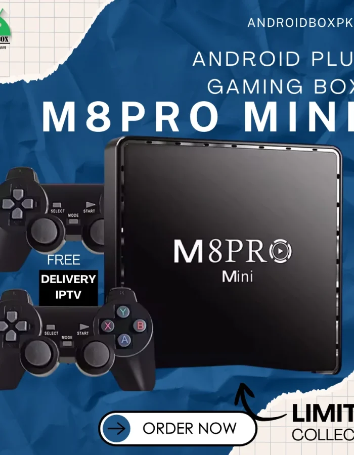 M8 Pro Mini Android Plus Game TV Box 64G 10000 Games Wireless Console Android 12.1